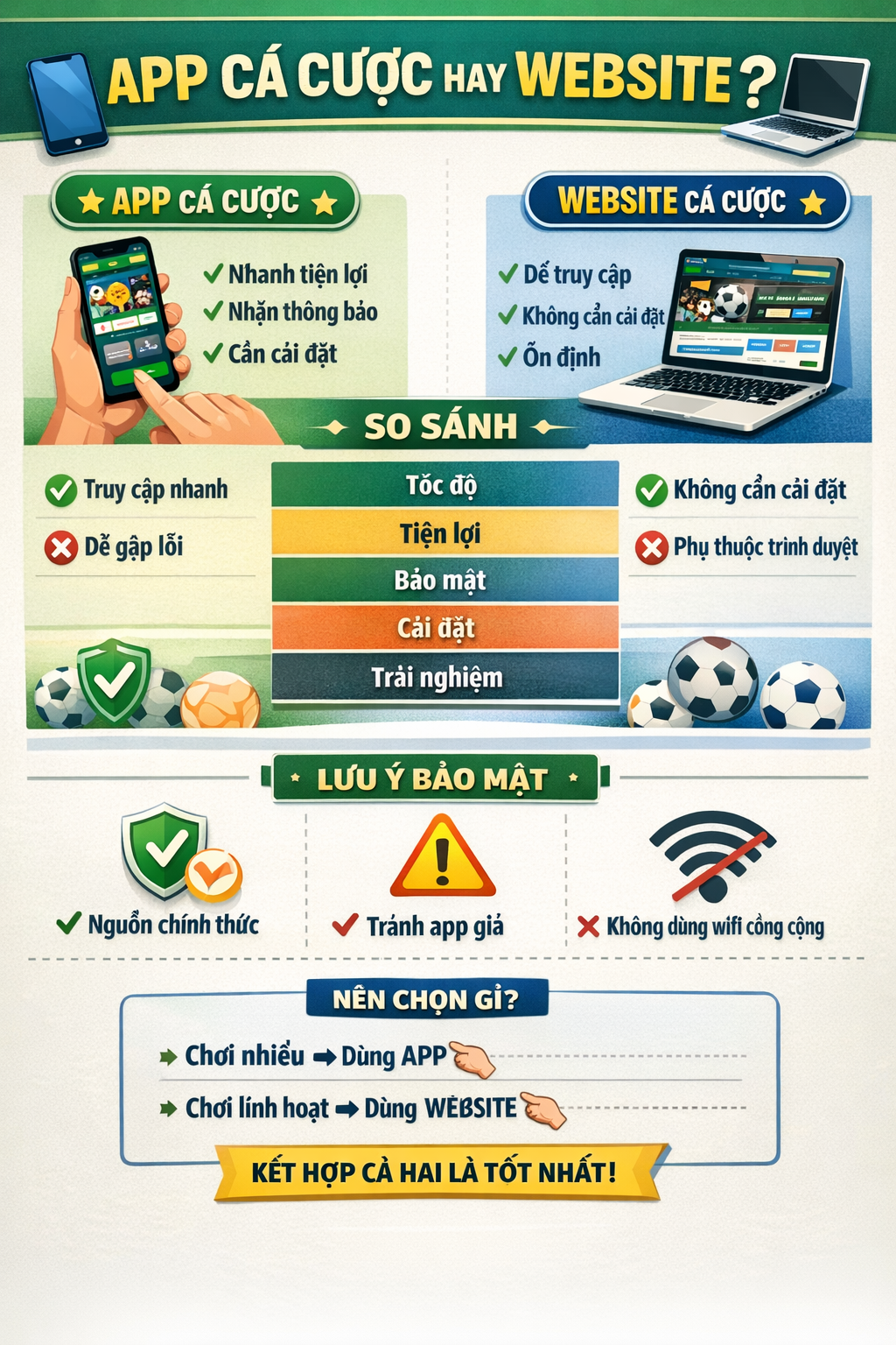App hay website cá cược?