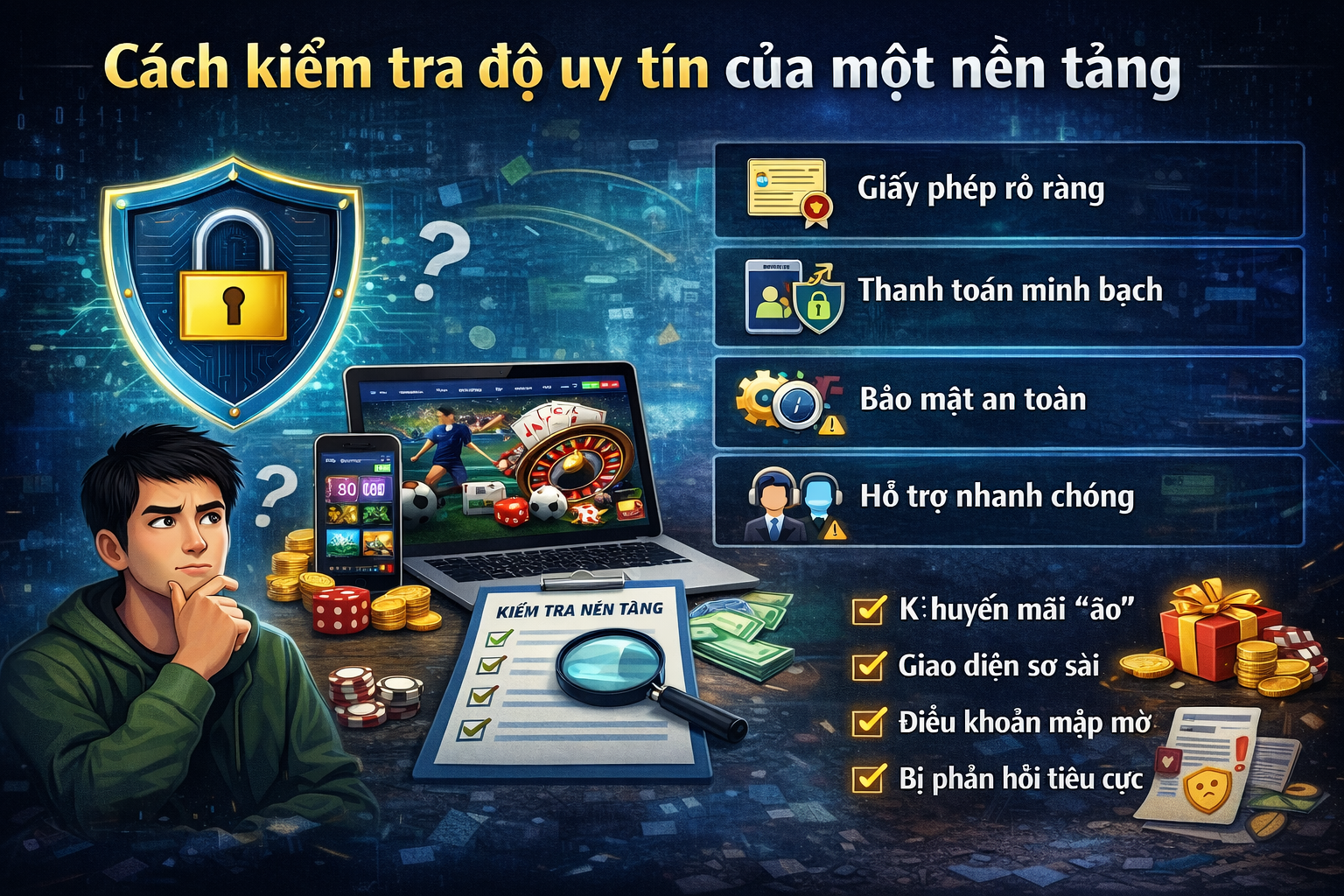 Hướng dẫn kiểm tra nền tảng cá cược